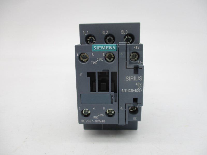 SIEMENS 3RT2027-1BW40 48VDC NSMP