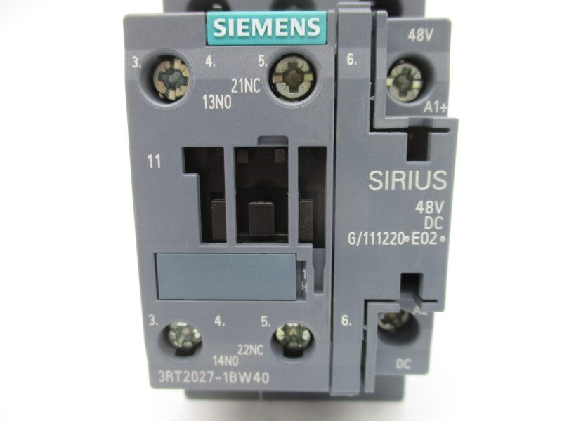SIEMENS 3RT2027-1BW40 48VDC NSMP