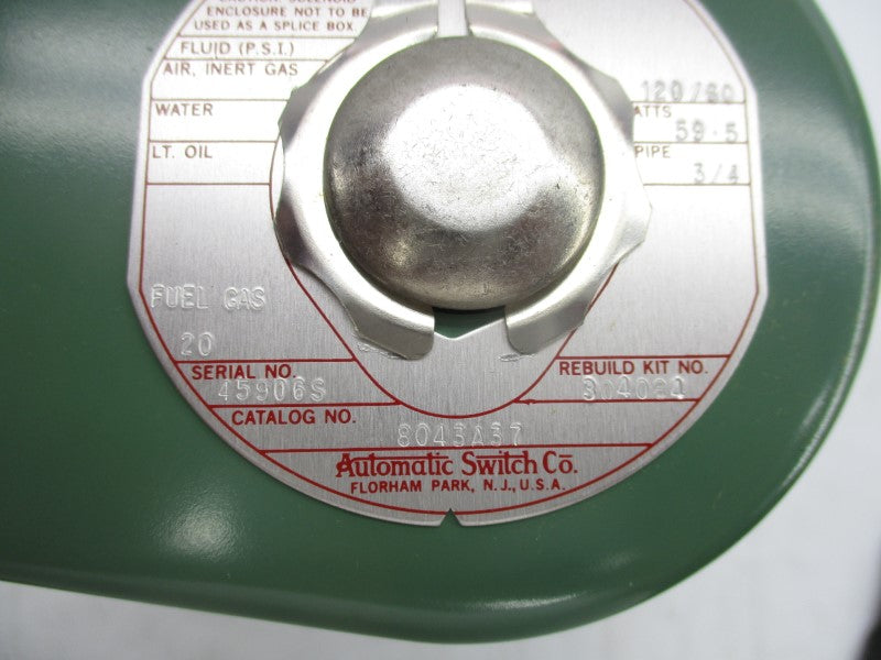 ASCO 8043A37 120V 20PSI 3/4" NSMP