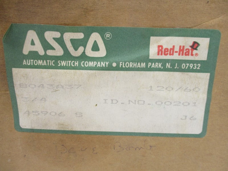 ASCO 8043A37 120V 20PSI 3/4" NSMP