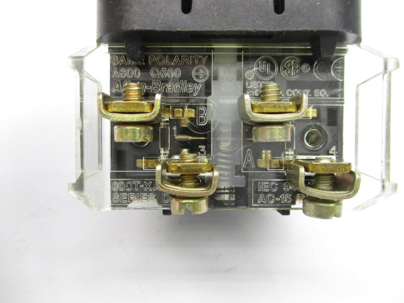ALLEN BRADLEY 800T-16JRH2KB7AX SER. U 120VAC (WH) NSMP