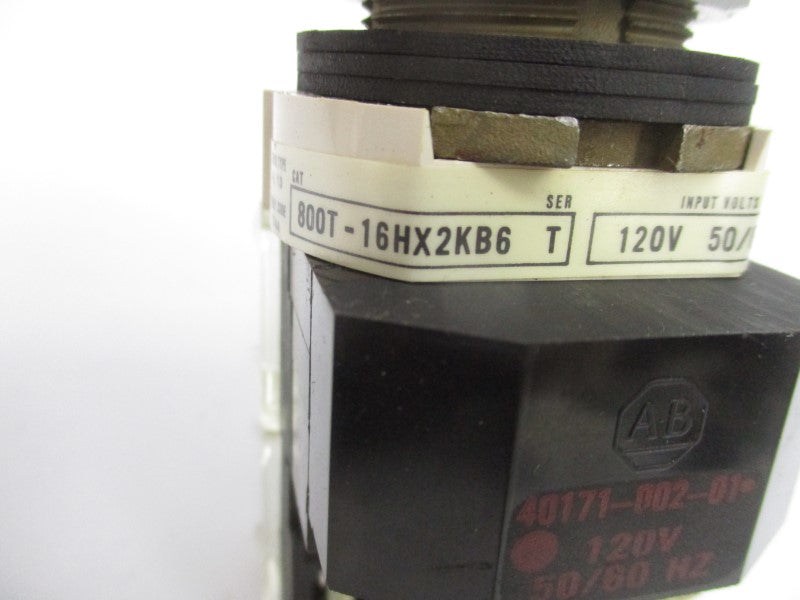 ALLEN BRADLEY 800T-16HX2KB6AA SER. T 120V (BK/YL) NSMP