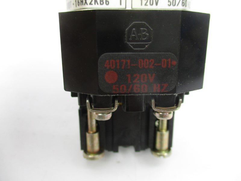 ALLEN BRADLEY 800T-16HR2KB6AA SER. T 120V (BK/YL) NSMP
