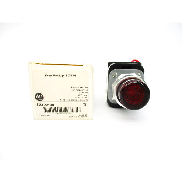 ALLEN BRADLEY 800T-QTH2R SER. U 12-130VAC/DC (WH) NSMP