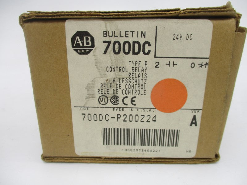 ALLEN BRADLEY 700DC-P200Z24 SER. A 24VDC (GOLD) (BR/WH) NSMP
