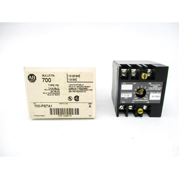 ALLEN BRADLEY 700-PSTA1 SER. A 110/115-120V 1.5-3S (WH) NSMP