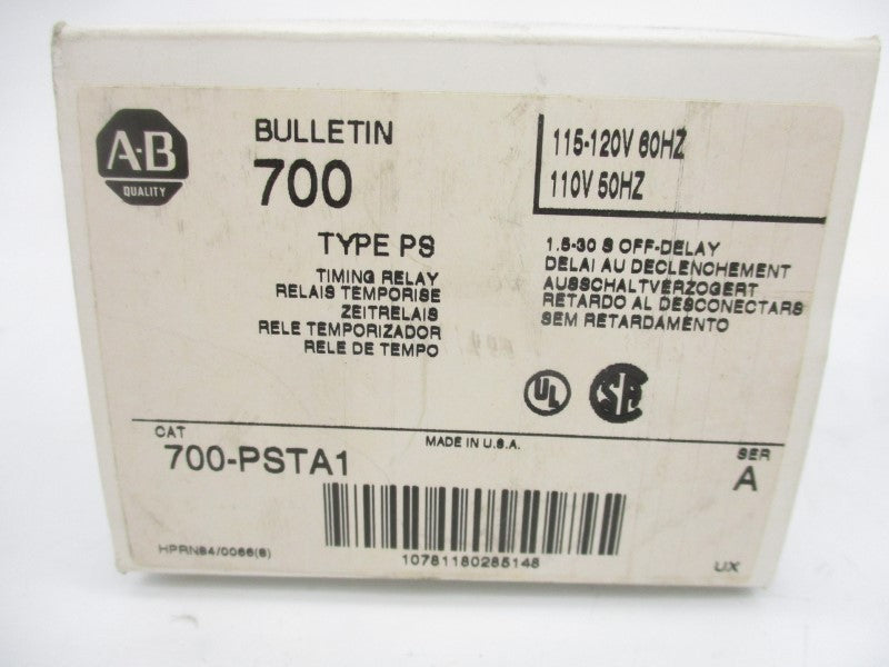 ALLEN BRADLEY 700-PSTA1 SER. A 110/115-120V 1.5-3S (WH) NSMP