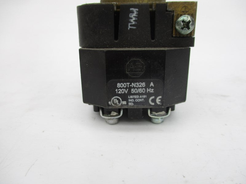 ALLEN BRADLEY 800T-16HX2KB6 SER. U 120V (GY/BL) NSMP