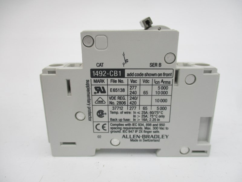 ALLEN BRADLEY 1492-CB1G030 SER. B 277VAC 3A (GY/BL) NSMP