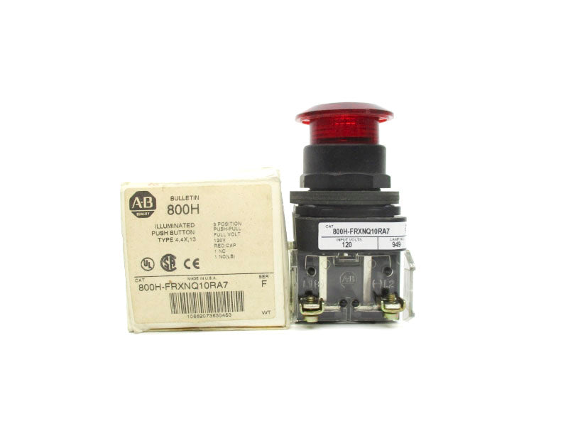 ALLEN BRADLEY 800H-FRXNQ10RA7 SER. F 120V (WH) NSMP