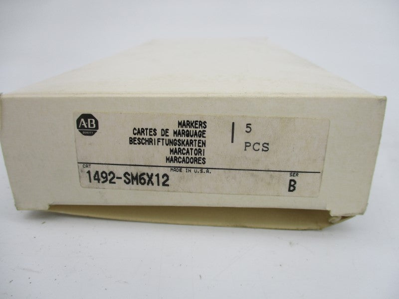 ALLEN BRADLEY 1492-SM6X12 SER. B (PKG OF 5) (WH) NSMP