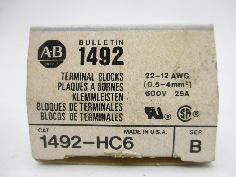 ALLEN BRADLEY 1492-HC6 SER. B 600V 25A (BK/BL) NSMP