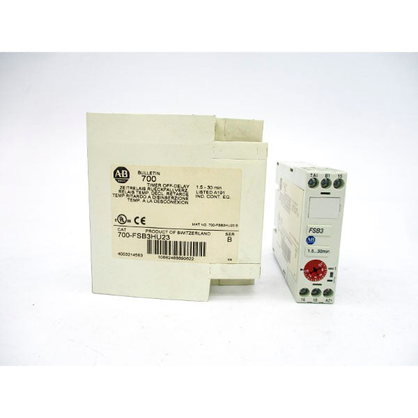 ALLEN BRADLEY 700-FSB3HU23 SER. B 24-240VAC 1.5-30M (WH) NSMP