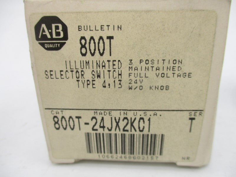 ALLEN BRADLEY 800T-24JX2KC1 SER. T 24VAC/DC (GY/BL) NSMP