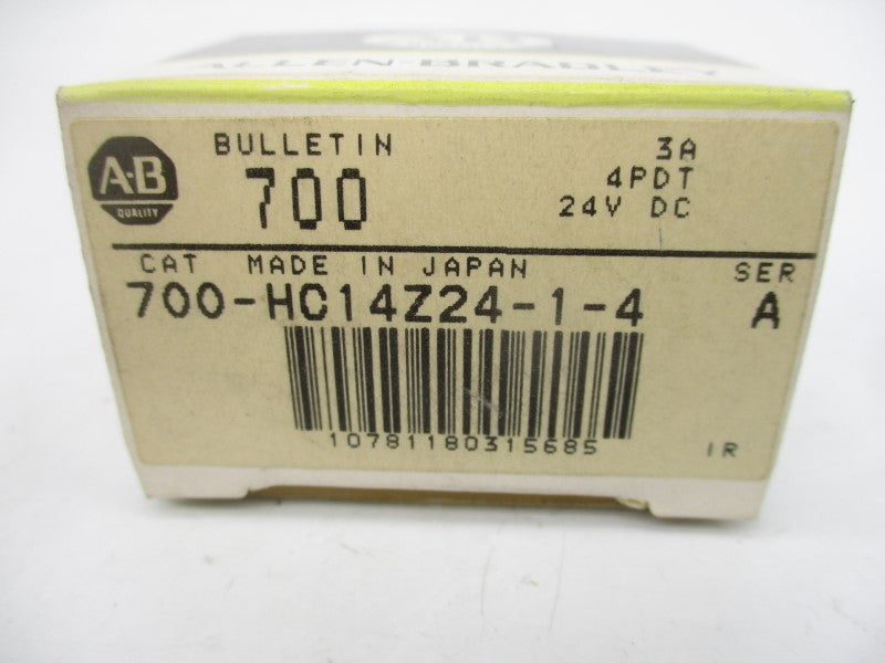 ALLEN BRADLEY 700-HC14Z24-1-4 SER. A 24VDC 3A (BK/YL) NSMP