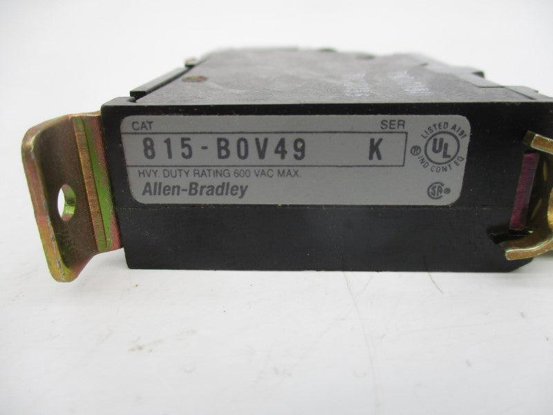 ALLEN BRADLEY 815-BOV49 SER. K 600VAC NSNP