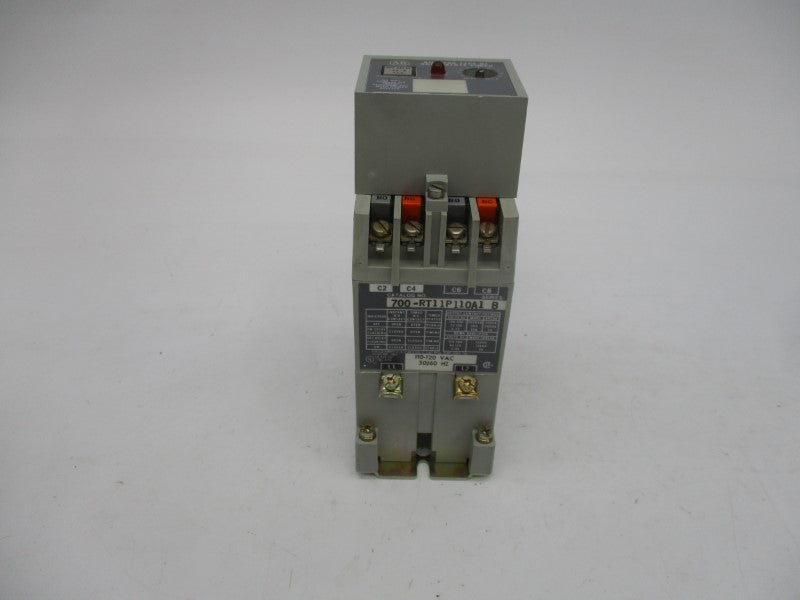 ALLEN BRADLEY 700-RT11P110A1 SER. B 110/120VAC 0.05-2S NSNP
