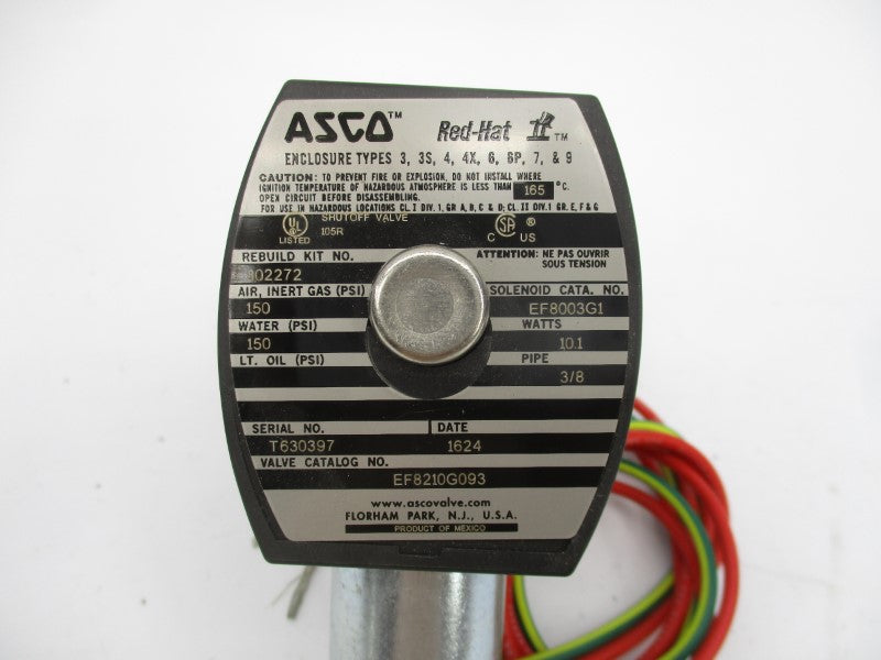 ASCO EF8210G093 110/120V 150PSI 3/8" NSNP