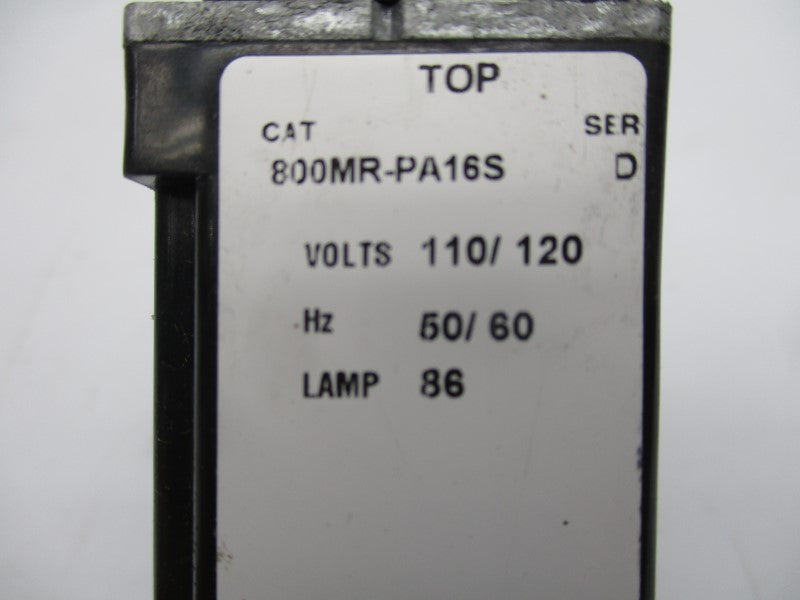 ALLEN BRADLEY 800MR-PA16S SER. D 110/120V (AS PICTURED) NSNP