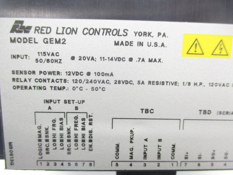 RED LION CONTROLS GEM20000 115VAC 0.7A NSNP