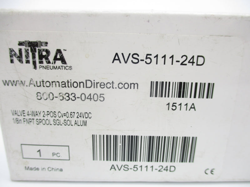 NITRA PNEUMATICS AVS-5111-24D 24VDC NSMP