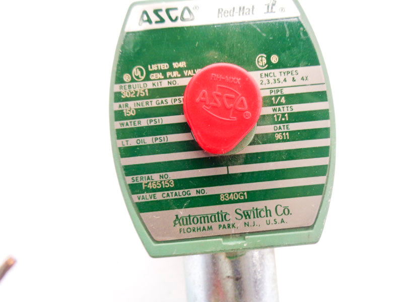 ASCO 8340G1 110/120V 150PSI 1/4" NSNP