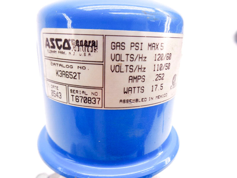ASCO K3A652T 110/120V 5PSI NSNP