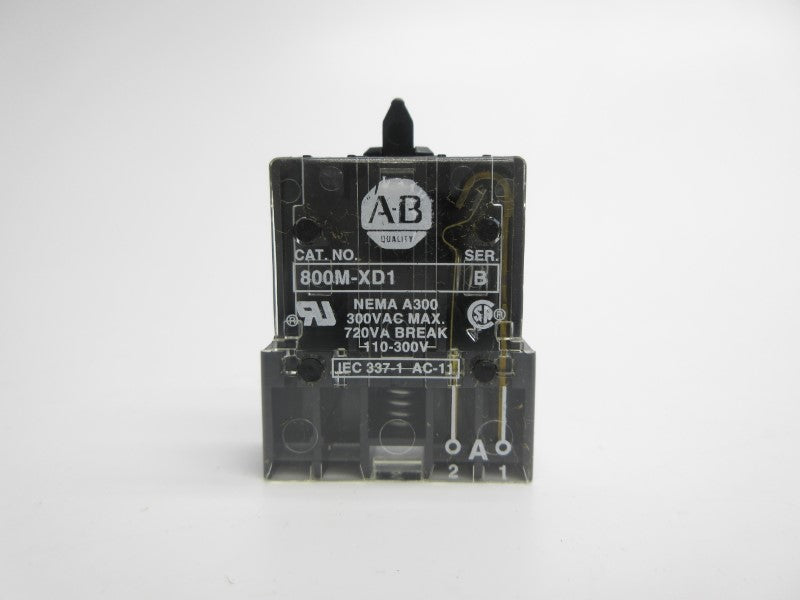ALLEN BRADLEY 800M-XD1 SER. B 300VAC NSNP