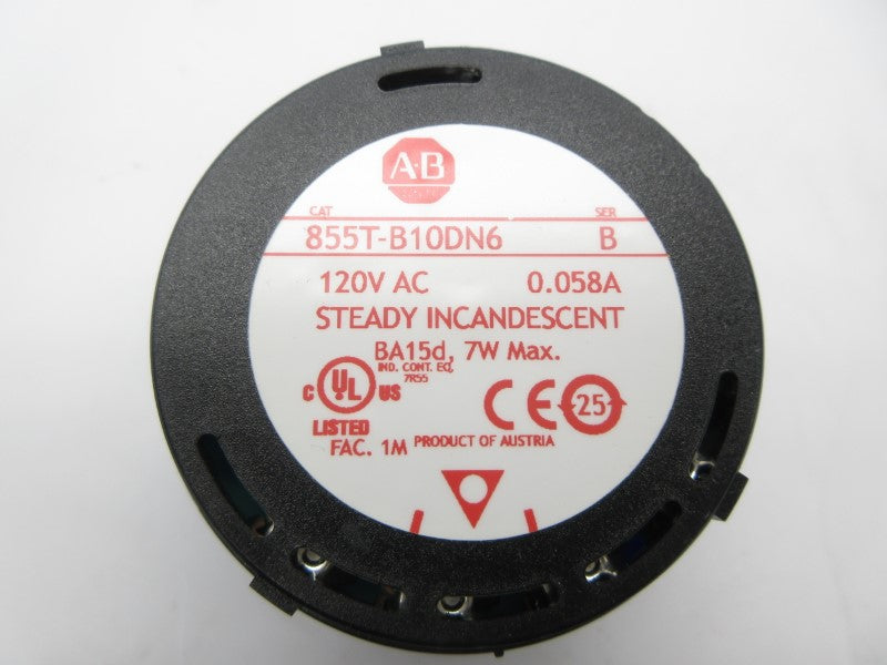 ALLEN BRADLEY 855T-B10DN6 SER. B 120VAC 0.058A NSNP