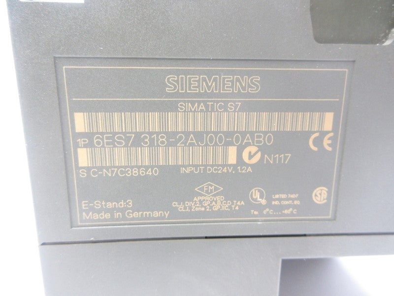 SIEMENS 6ES7318-2AJ00-0AB0 24VDC 1.2A UNMP