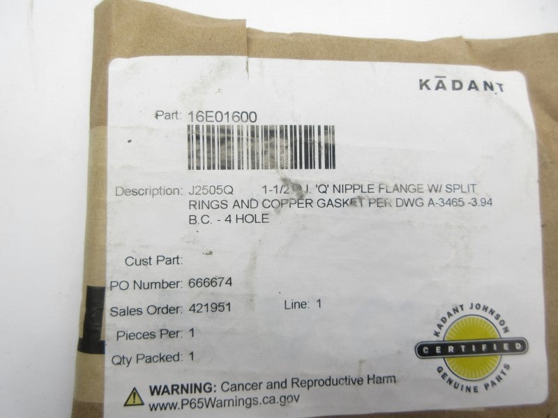 KADANT 16E01600 1-1/2" NSFS