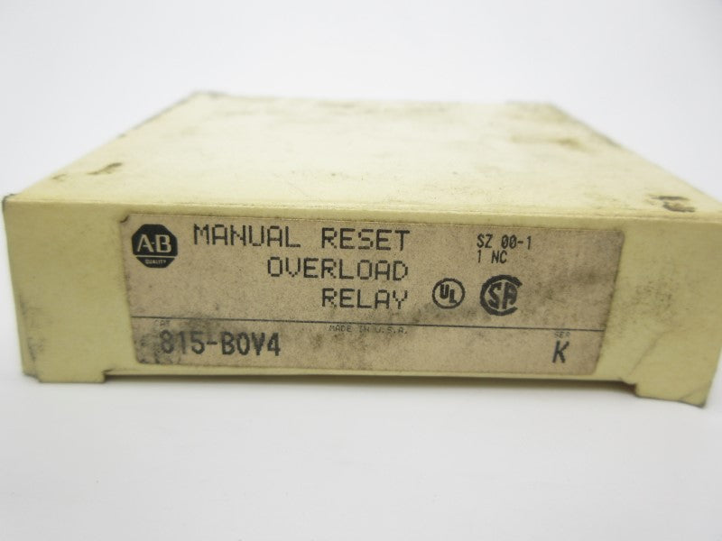 ALLEN BRADLEY 815-BOV4 SER. K 600VAC (WH) NSMP