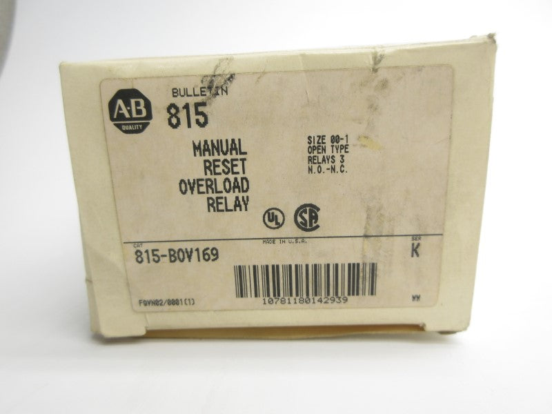 ALLEN BRADLEY 815-BOV169 SER. K 600VAC (WH) NSMP