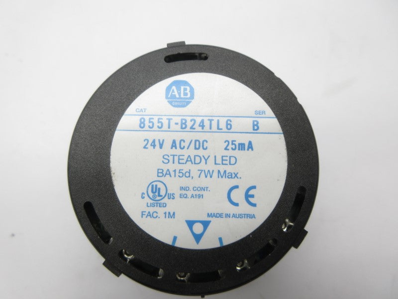 ALLEN BRADLEY 855T-B24TL6 SER. B 24VAC (AS PICTURED) NSNP