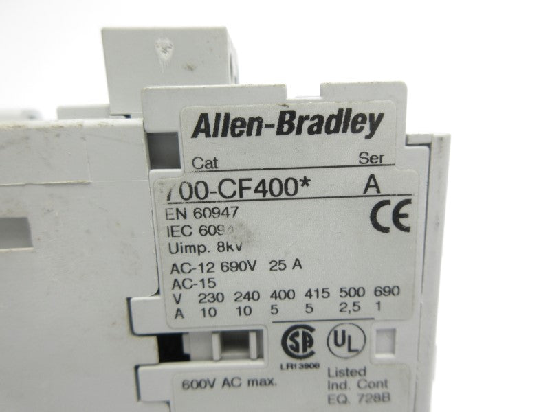 ALLEN BRADLEY 700-CF400B SER. A 380-400V 440V NSNP