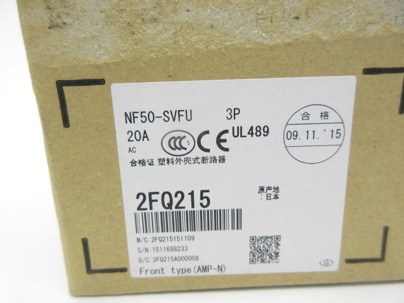 MITSUBISHI ELECTRIC NF50-SVFU3P20A 240VAC 20A NSMP