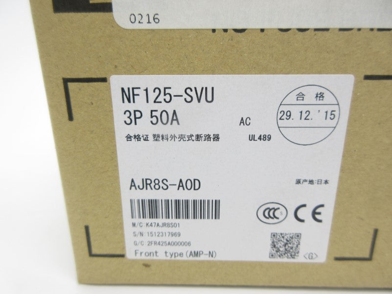 MITSUBISHI ELECTRIC NF125-SVU3P50A 480VAC 50A NSMP