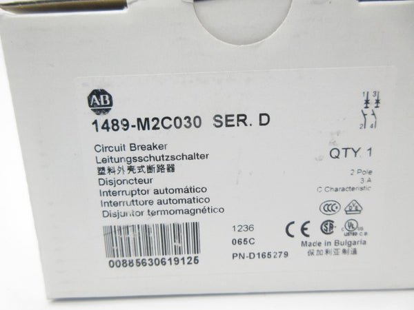 ALLEN BRADLEY 1489-M2C030 SER. D 277V 3A NSMP