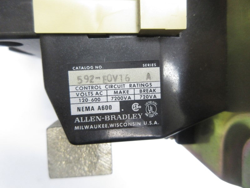 ALLEN BRADLEY 592-EOV16 SER. A 120-600VAC NSNP