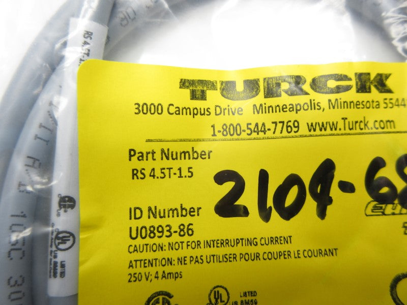 TURCK RS4.5T-1.5 U0893-86 NSMP