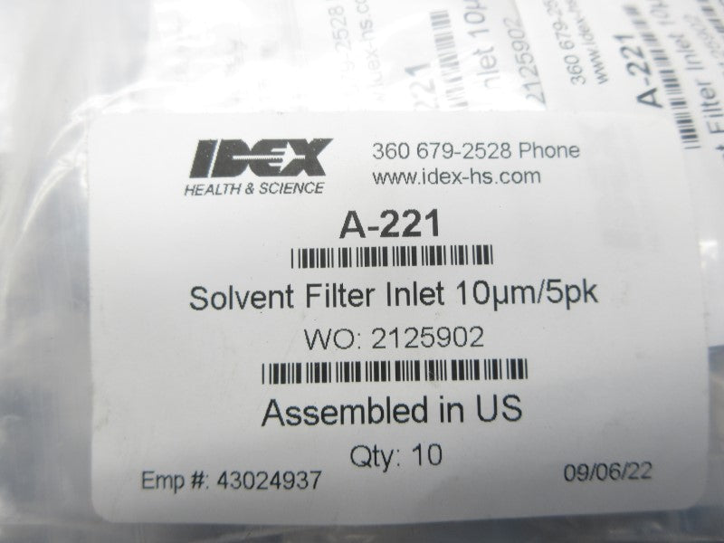 IDEX A-221 (PKG OF 10) NSMP