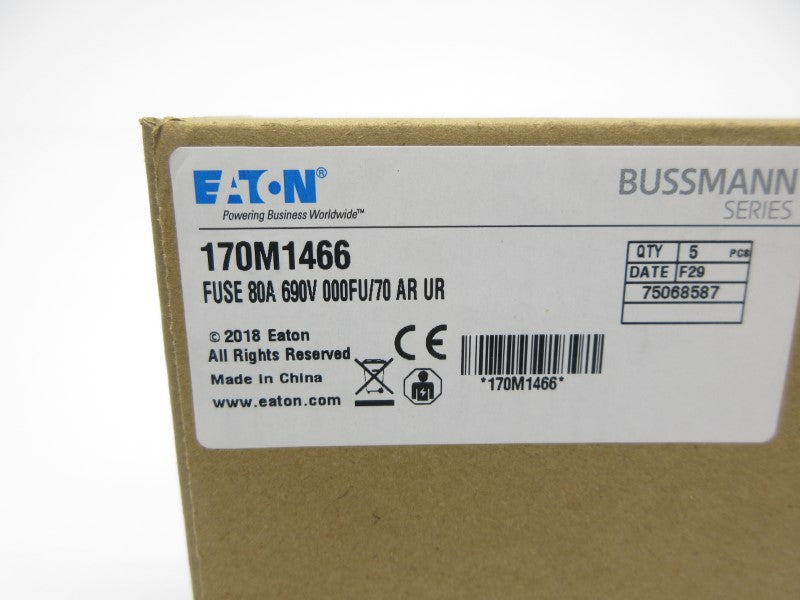 EATON 170M1466 690V 80A (PKG OF 5) NSMP