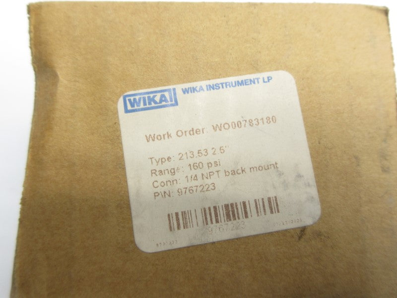WIKA 9767223 160PSI 1/4" NSMP