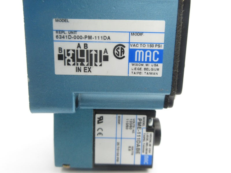 MAC 6341D-000-PM-111DA 110/120V 150PSI NSNP