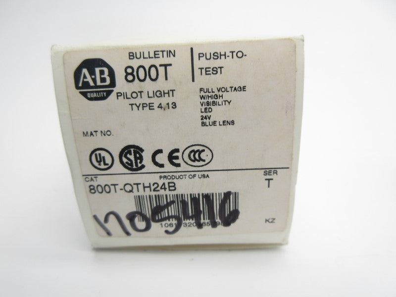 ALLEN BRADLEY 800T-QTH24B SER. T 24VAC/DC (WH) NSMP