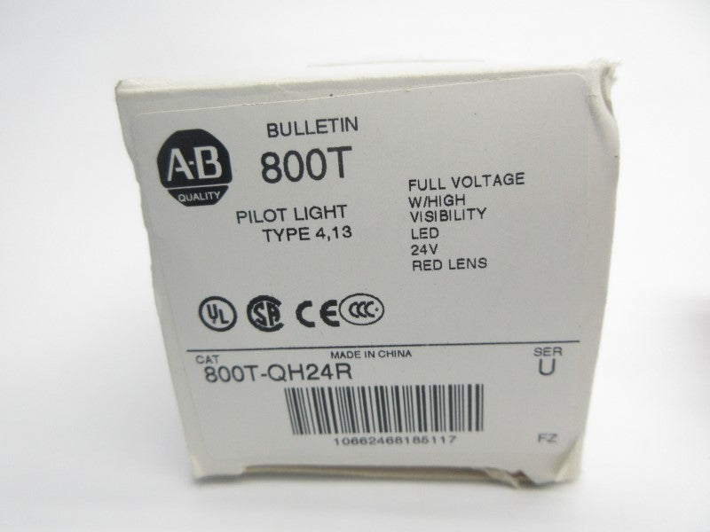 ALLEN BRADLEY 800T-QH24R SER. U 24VAC/DC (WH) NSMP