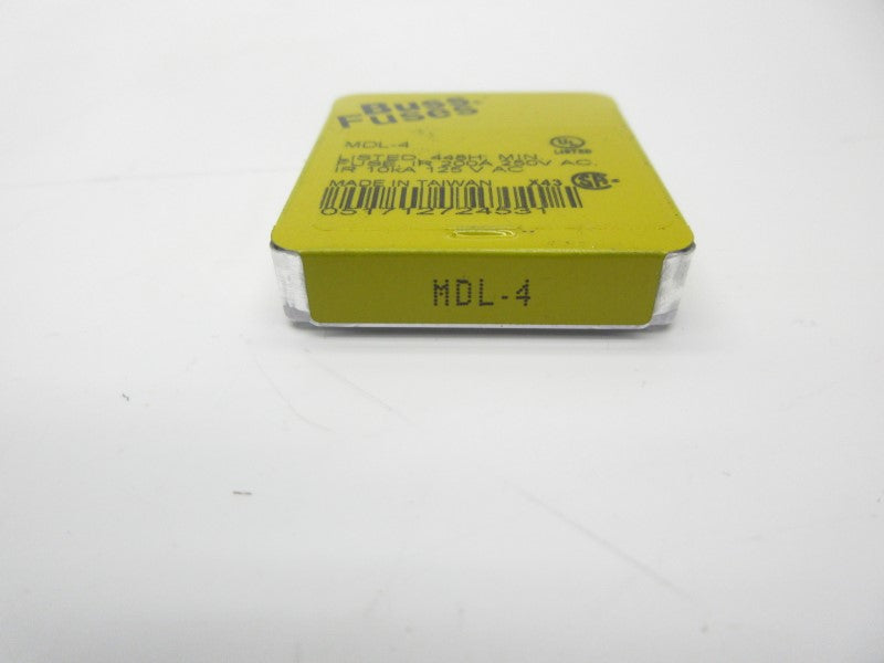 BUSSMANN MDL-4 250VAC 4A (PKG OF 5) NSFS