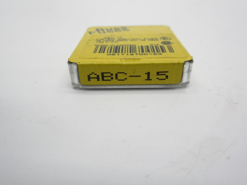 BUSSMANN ABC-15 250VAC 15A (PKG OF 5) NSFS