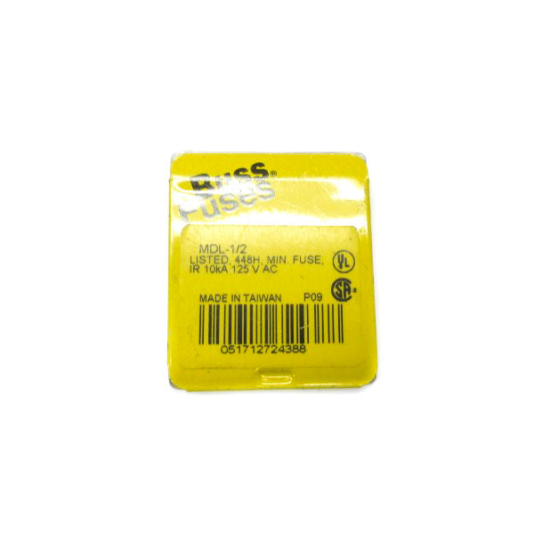 BUSSMANN MDL-1/2 125VAC 1/2A (PKG OF 5) NSFS