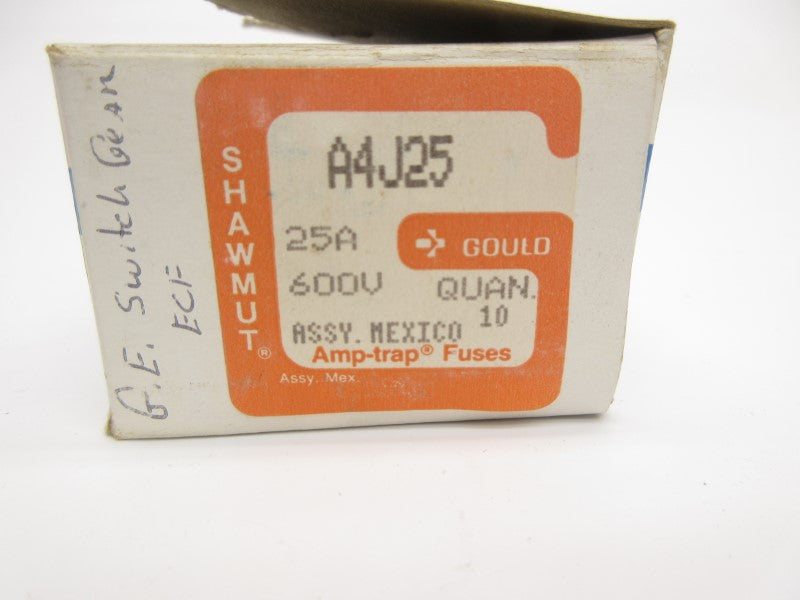 GOULD SHAWMUT A4J25 600V 25A (PKG OF 10) NSMP